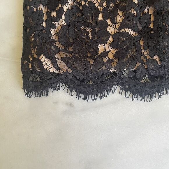 ASTR The Label Black & Nude Lace Overlay Sleeveless Mini Dress Size S Small NWOT - Picture 6 of 13